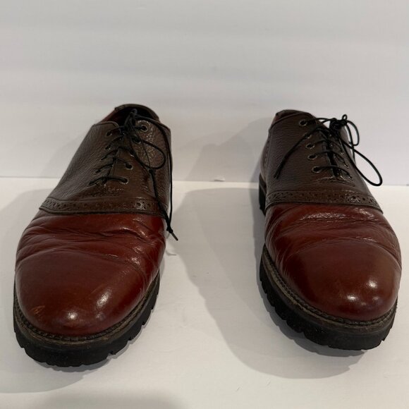 HS Trask Mens 10.5 W Bison Leather Oxford Shoes Made in USA - Picture 2 of 11